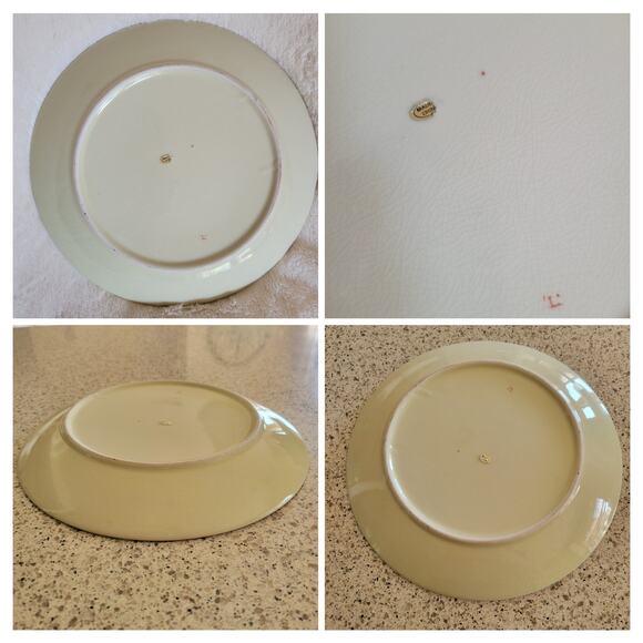 VTG Handpainted Asian Floral 22k Gold Gild Chinese Porcelain 10" Display Plate - Picture 5 of 16